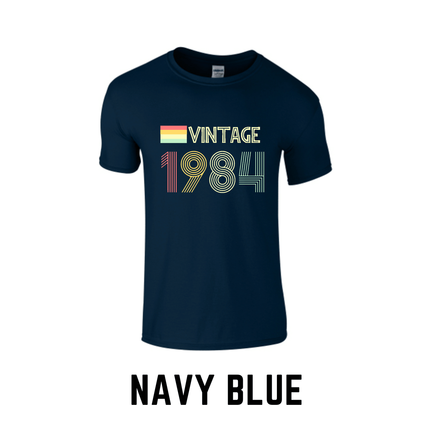Vintage Retro Birthday T-Shirt | Printed Crew Neck T-Shirt