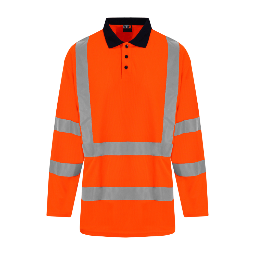 PRO RTX High Visibility Workwear Long Sleeve Polo RX715