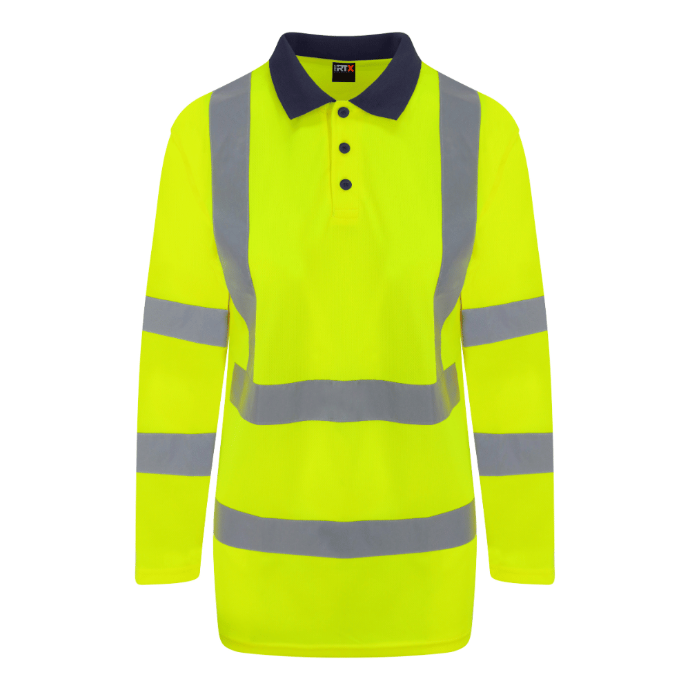 PRO RTX High Visibility Workwear Long Sleeve Polo RX715