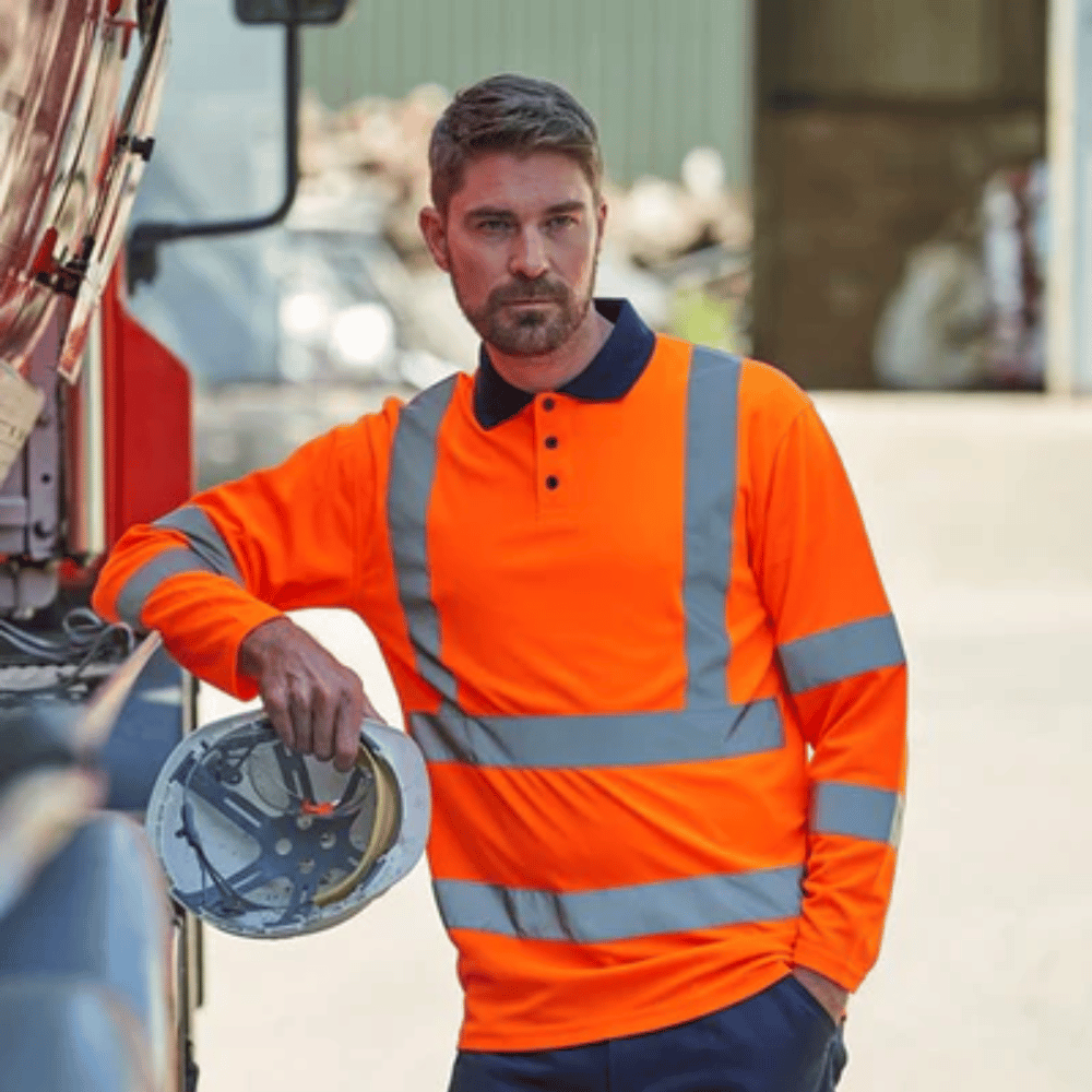 PRO RTX High Visibility Workwear Long Sleeve Polo RX715