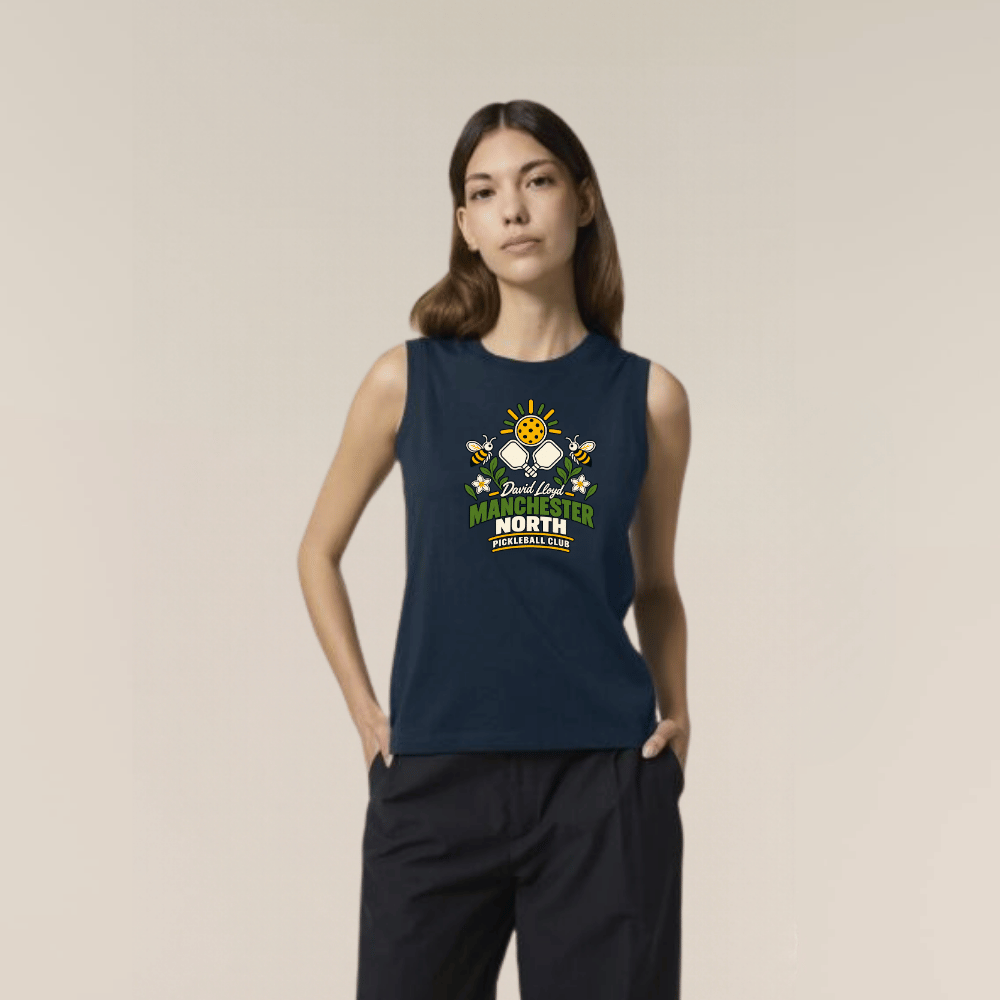 Stella Mia Manchester North Pickleball Club Tank Top in Navy