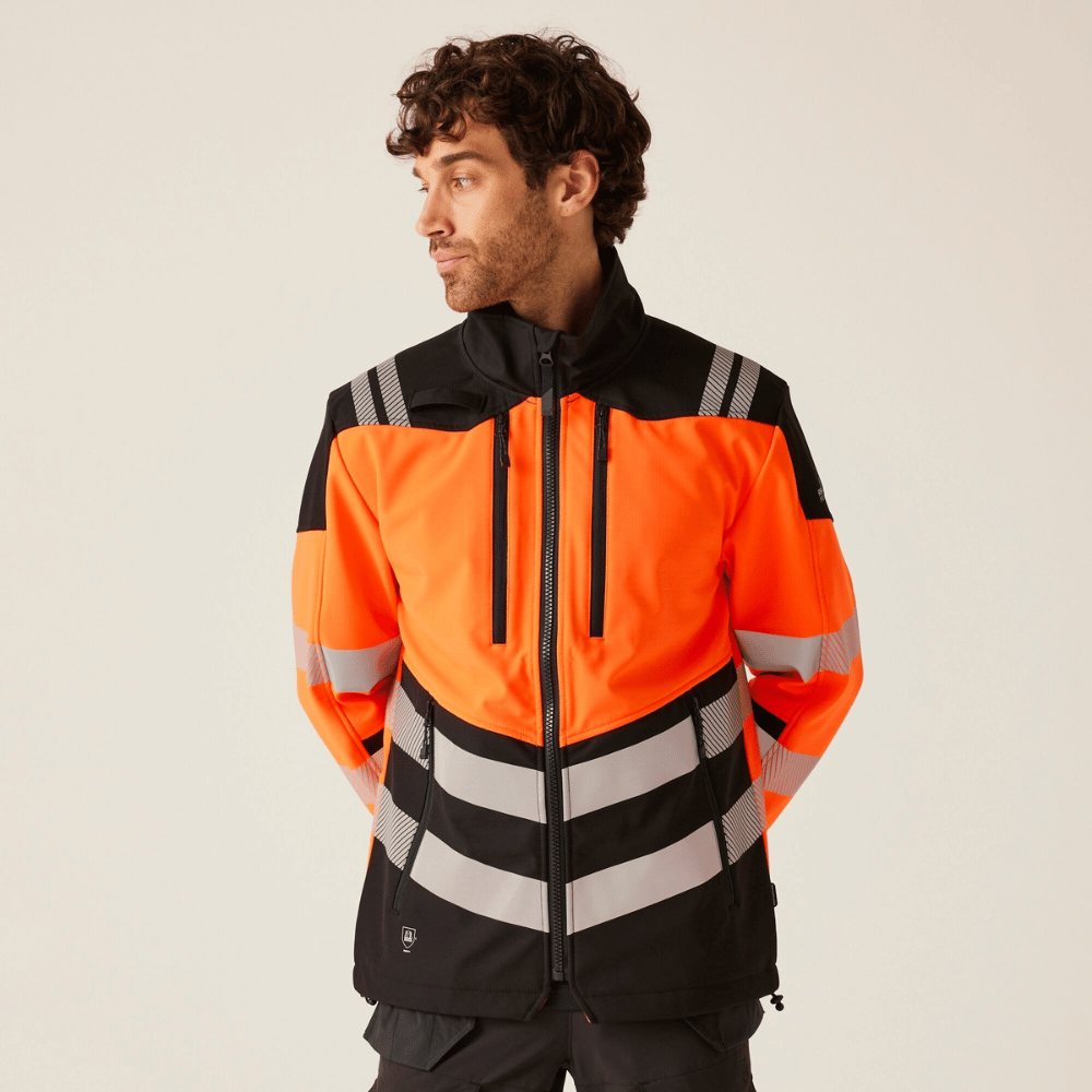 Regatta Men's Hi-Vis X PRO 3 Layer Softshell Jacket - Class 2 - TRA760