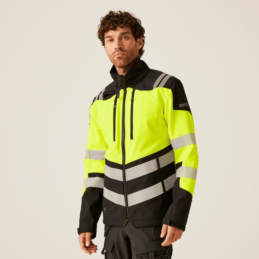 Regatta Men's Hi-Vis X PRO 3 Layer Softshell Jacket - Class 2 - TRA760