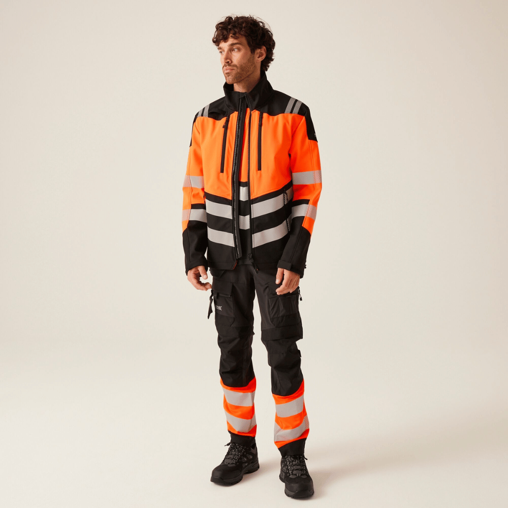 Regatta Men's Hi-Vis X PRO 3 Layer Softshell Jacket - Class 2 - TRA760