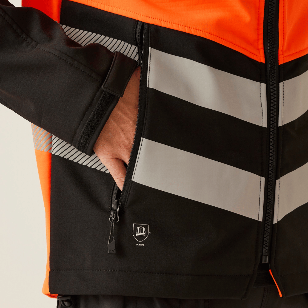 Regatta Men's Hi-Vis X PRO 3 Layer Softshell Jacket - Class 2 - TRA760