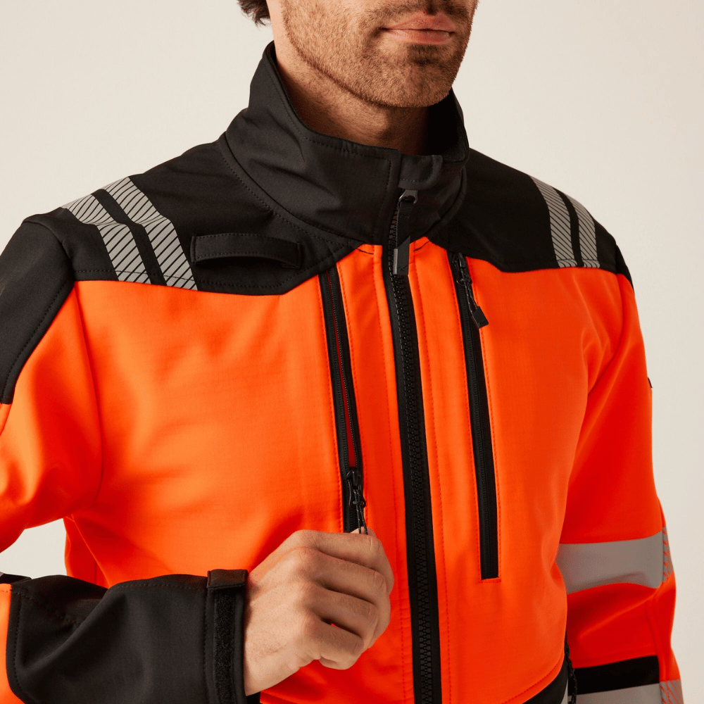 Regatta Men's Hi-Vis X PRO 3 Layer Softshell Jacket - Class 2 - TRA760