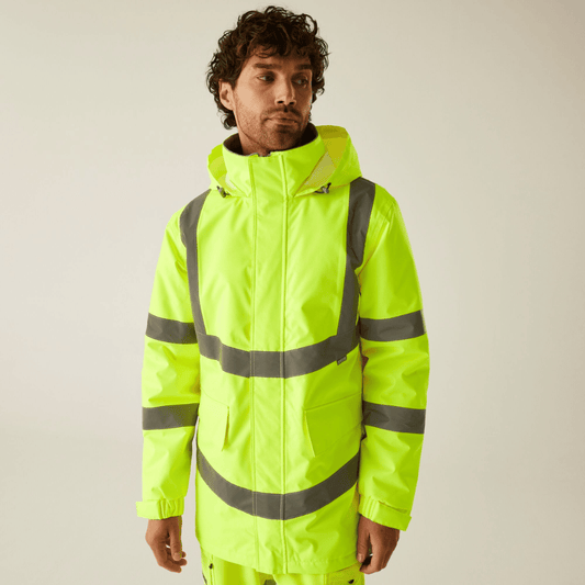 Regatta Men's Hi-Vis Pro Contract Dover Parka Jacket TRW600