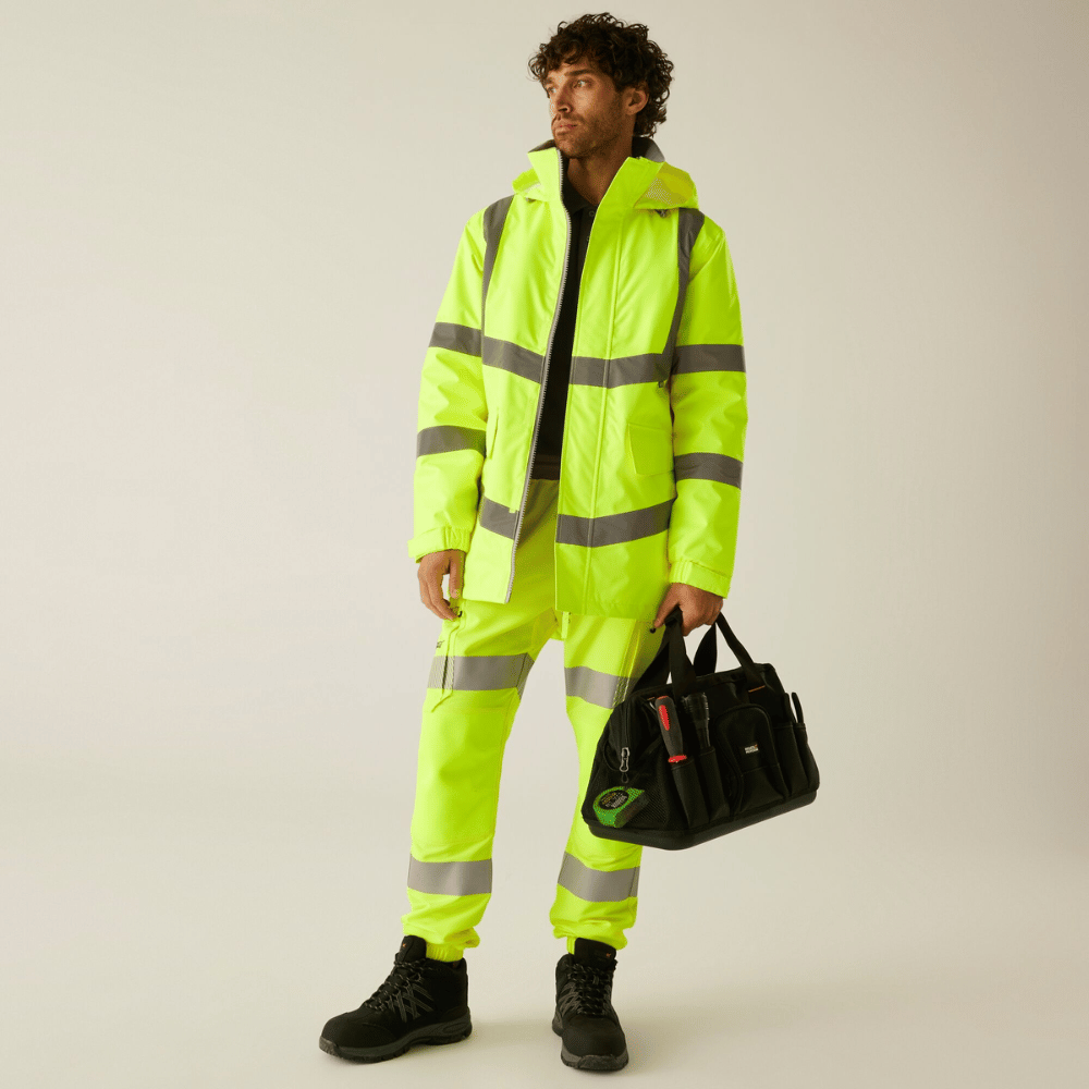 Regatta Men's Hi-Vis Pro Contract Dover Parka Jacket TRW600