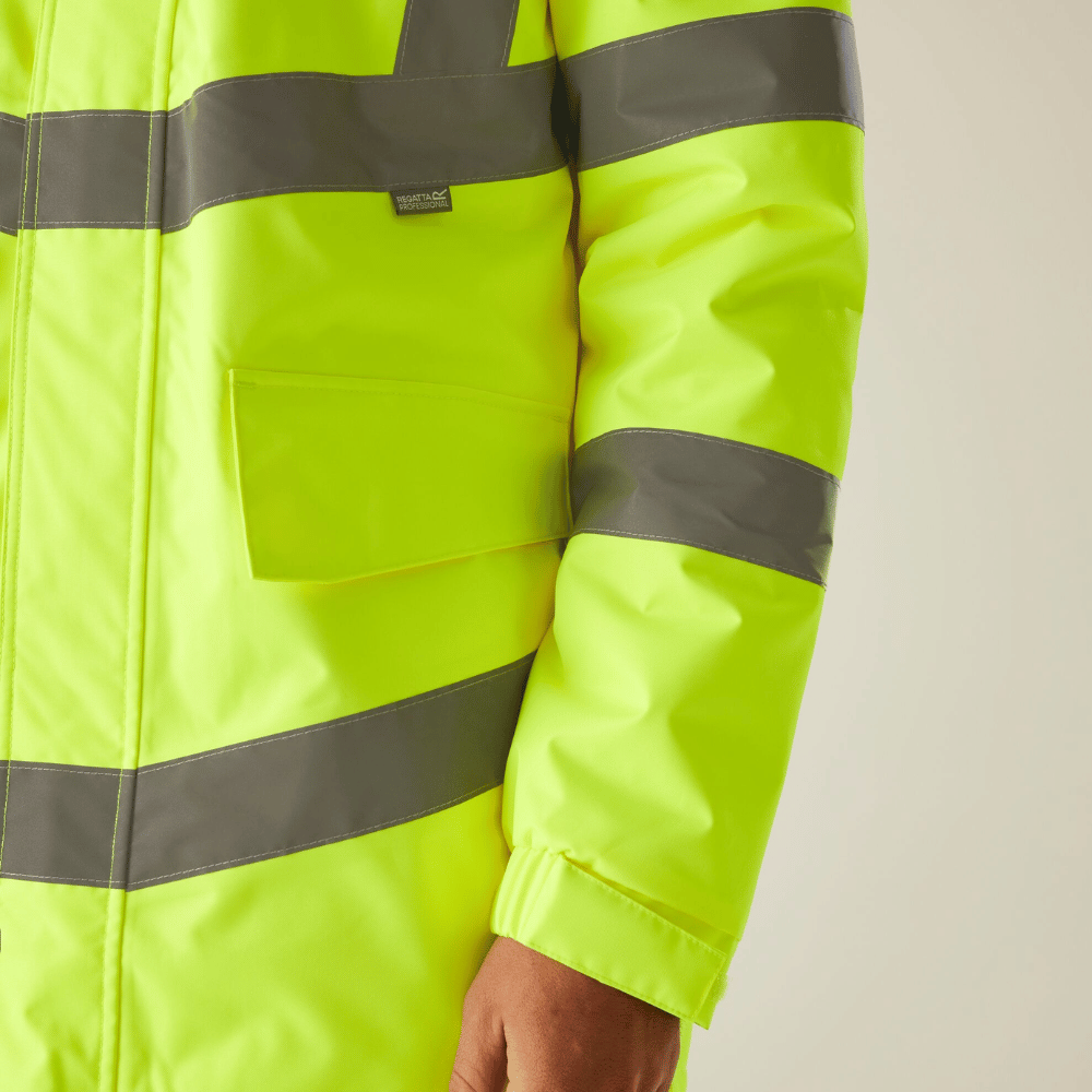 Regatta Men's Hi-Vis Pro Contract Dover Parka Jacket TRW600