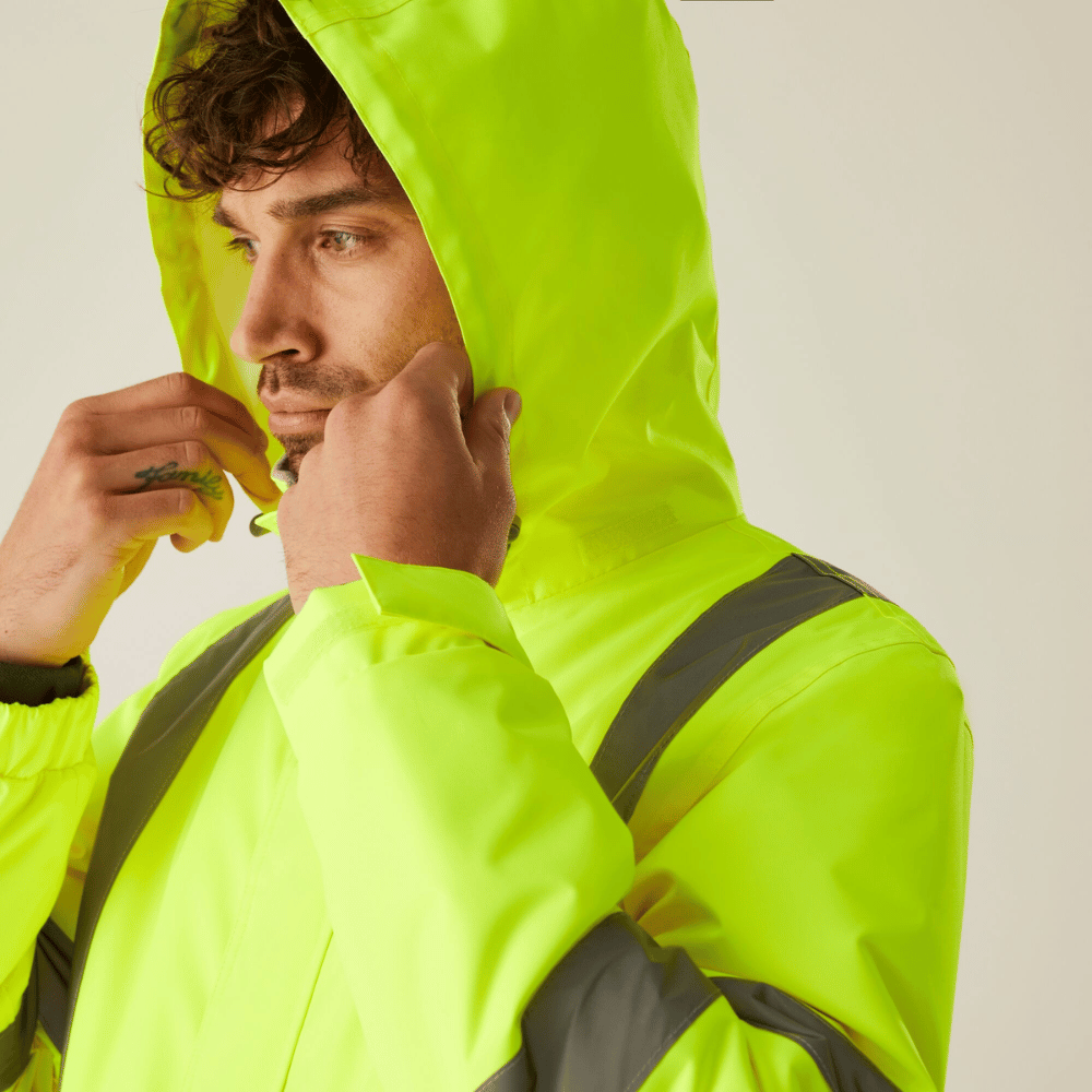 Regatta Men's Hi-Vis Pro Contract Dover Parka Jacket TRW600